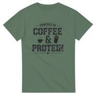 Load image into Gallery viewer, Powered by Coffee and Protein T-Shirt
