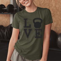 Load image into Gallery viewer, LOVE Kettlebell T-Shirt Funny Fitness

