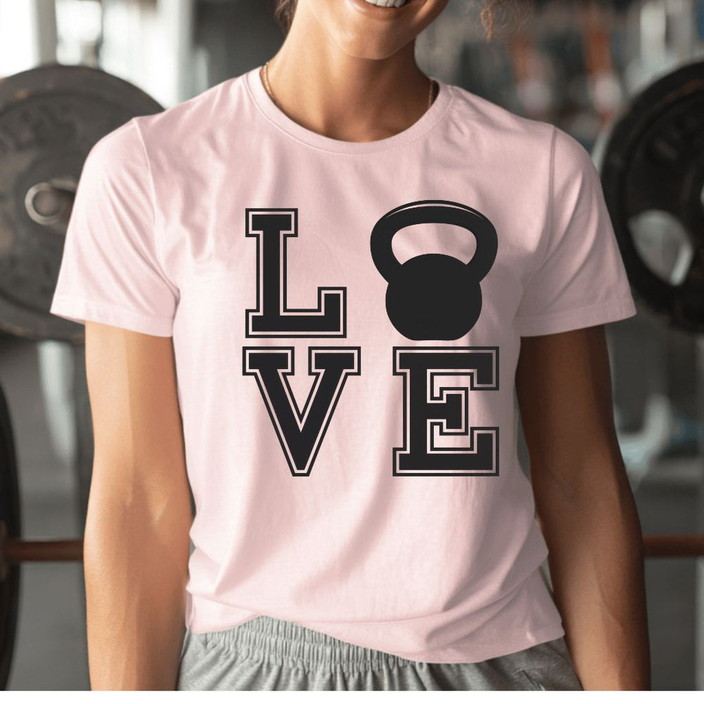 LOVE Kettlebell T-Shirt Funny Fitness