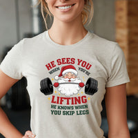 Load image into Gallery viewer, He Sees You When You’re Lifting T-Shirt 
