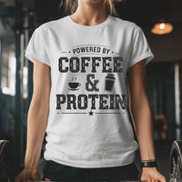 Load image into Gallery viewer, Powered by Coffee and Protein T-Shirt
