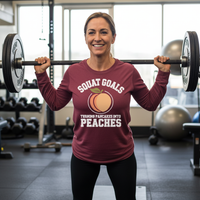 Load image into Gallery viewer, Squat Goals Turning Pancakes into Peaches - Long sleeve T-shirt
