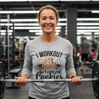 Load image into Gallery viewer, I Workout So I Can Eat Cookies - Long sleeve T-shirt
