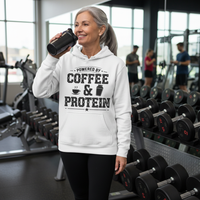 Load image into Gallery viewer, Powered by Coffee and Protein - Hoodie
