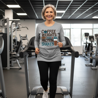Load image into Gallery viewer, Coffee, Weights &amp; Protein Shake - Long sleeve T-shirt
