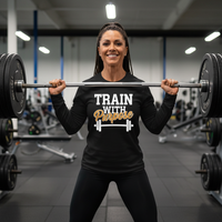 Load image into Gallery viewer, Train with Purpose - Long sleeve T-shirt Motivational Fitness Gym Workout
