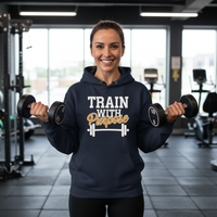 Load image into Gallery viewer, Train with Purpose - Hoodie Motivational Fitness Gym Workout
