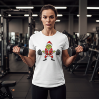 Load image into Gallery viewer, Grinch lifting weights - T-shirt
