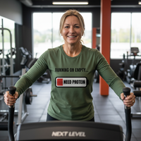 Load image into Gallery viewer, Running on Empty...Need Protein - Long sleeve T-shirt
