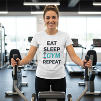 Load image into Gallery viewer, Eat Sleep Gym Repeat Tshirt