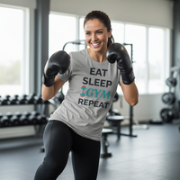 Load image into Gallery viewer, Eat Sleep Gym Repeat Tshirt