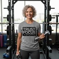 Load image into Gallery viewer, Trust the Process Focus on Your Journey T-shirt