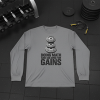 Load image into Gallery viewer, Doing Math and Solving for Gains - Long sleeve T-shirt