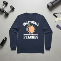 Load image into Gallery viewer, Squat Goals Turning Pancakes into Peaches - Long sleeve T-shirt