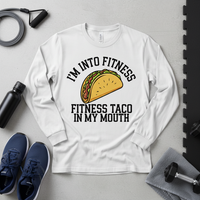 Load image into Gallery viewer, I'm into Fitness - Fitness Taco in My Mouth Long sleeve T-shirt