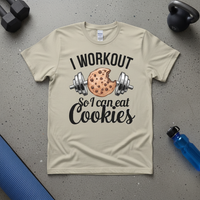 Load image into Gallery viewer, I Workout So I Can Eat Cookies T-Shirt