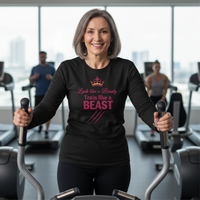 Load image into Gallery viewer, Look Like a Beauty Train Like a Beast Long sleeve T-shirt