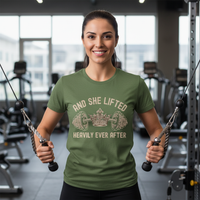 Load image into Gallery viewer, And She Lifted Heavily Ever After Tshirt