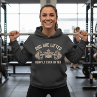 Load image into Gallery viewer, And She Lifted Heavily Ever After Hoodie