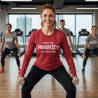 Load image into Gallery viewer, Strive for Progress Not Perfection Long Sleeve T-shirt