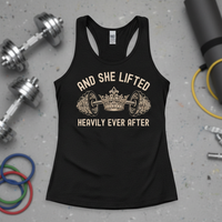 Load image into Gallery viewer, And She Lifted Heavily Ever After - Racerback Tank