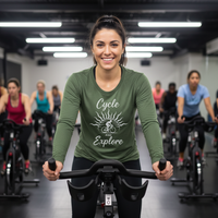Load image into Gallery viewer, Cycle and Explore - Long sleeve T-shirt