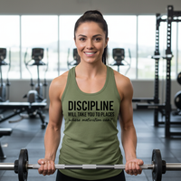 Load image into Gallery viewer, Discipline Will Take You to Places - Racerback Tank