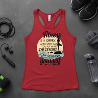 Load image into Gallery viewer, Fitness is a Journey - Racerback Tank