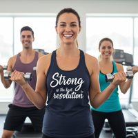 Load image into Gallery viewer, Strong is the Best Resolution - Racerback Tank