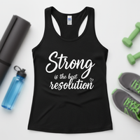 Load image into Gallery viewer, Strong is the Best Resolution - Racerback Tank