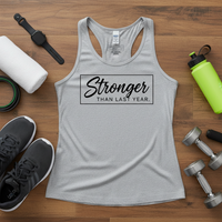 Load image into Gallery viewer, Stronger Than Last Year - Racerback Tank