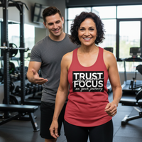 Load image into Gallery viewer, Trust the Process Focus on Your Journey - Racerback Tank