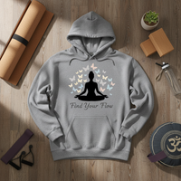 Load image into Gallery viewer, Find Your Flow Yoga Hoodie – Mindful Women’s Sweatshirt for Yoga &amp; Wellness Lovers