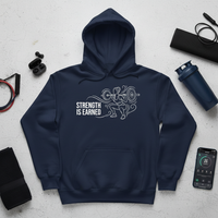 Load image into Gallery viewer, Strength Is Earned Hoodie – For Women Who Work for It