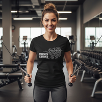 Load image into Gallery viewer, Strength Is Earned T-Shirt – For Women Who Work for It