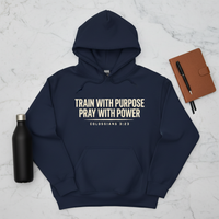 Load image into Gallery viewer, Train With Purpose Pray With Power Hoodie | Women’s Fitness Hoodie