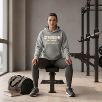 Load image into Gallery viewer, Stronger In Christ Hoodie – Christian Gym Hoodie for Women – Philippians 4:13 Faith Based Sweatshirt