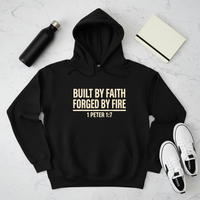Load image into Gallery viewer, Built by Faith Hoodie – Christian Fitness &amp; Gym Apparel