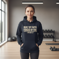 Load image into Gallery viewer, Built by Faith Hoodie – Christian Fitness &amp; Gym Apparel