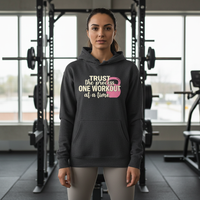 Load image into Gallery viewer, Trust The Process Hoodie – One Workout At A Time Women’s Fitness Sweatshirt – Motivational Gym Hoodie