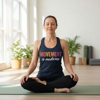 Load image into Gallery viewer, Movement Is Medicine Racerback Tank | Women's Workout Tank Top | Motivational Fitness Apparel
