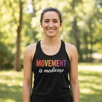 Load image into Gallery viewer, Movement Is Medicine Racerback Tank | Women's Workout Tank Top | Motivational Fitness Apparel